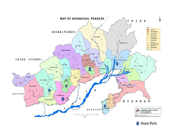 Drone Ports Map Arunachal Pradesh